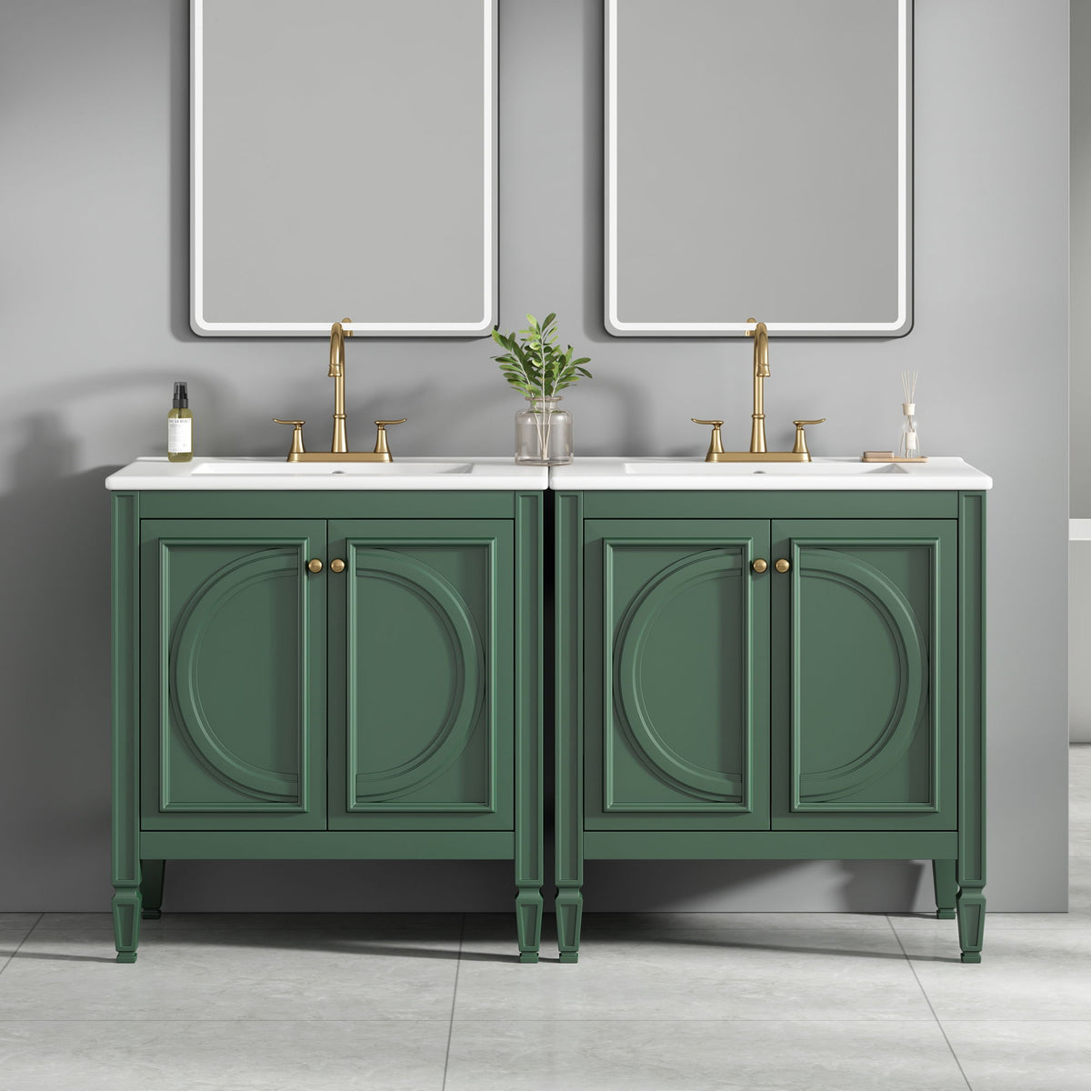 Bathroom Vanity With Sink With 2 Doors And Adjustable Shelf