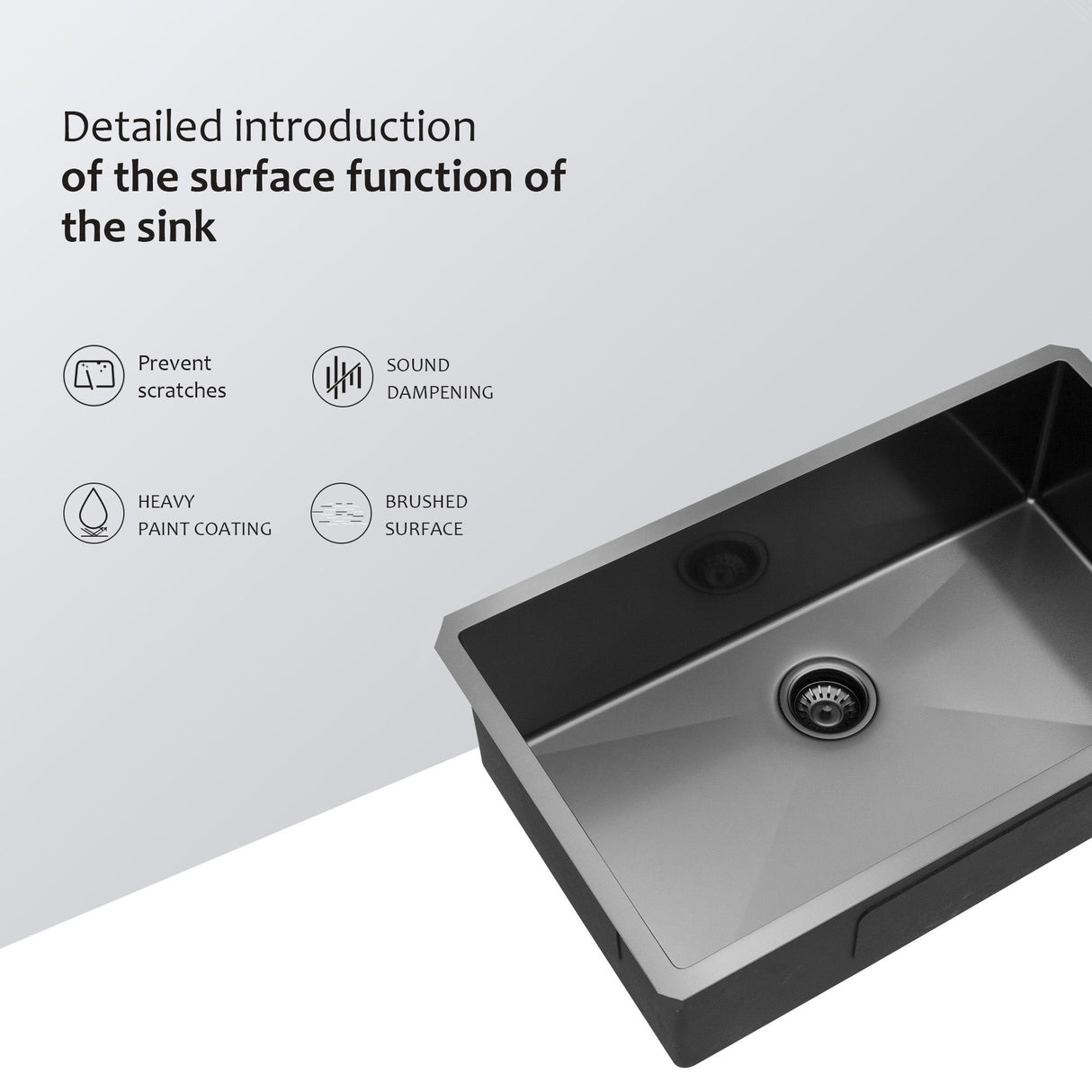 Undermount Kitchen Sink 16 Gauge Single Bowl Stainless Steel