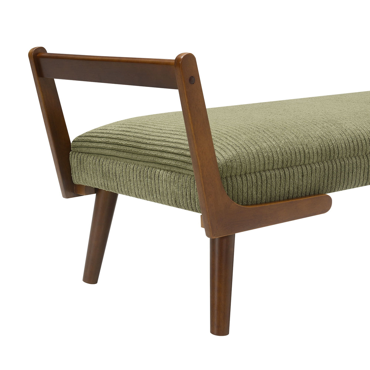 Mid-Century Bench With Wood Legs