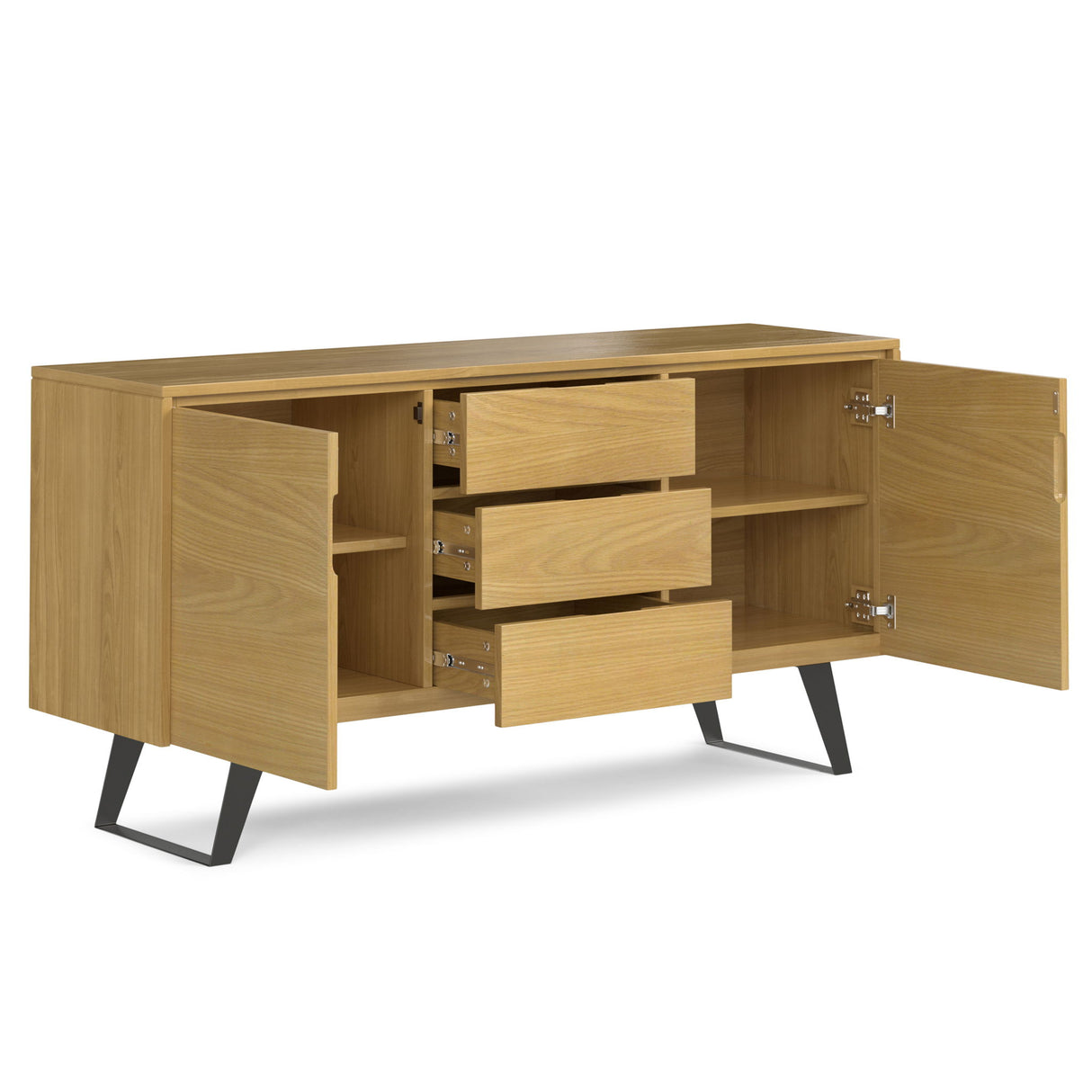 Sideboard Buffet Dining Cabinet Industrial Wood Storage 60x30in