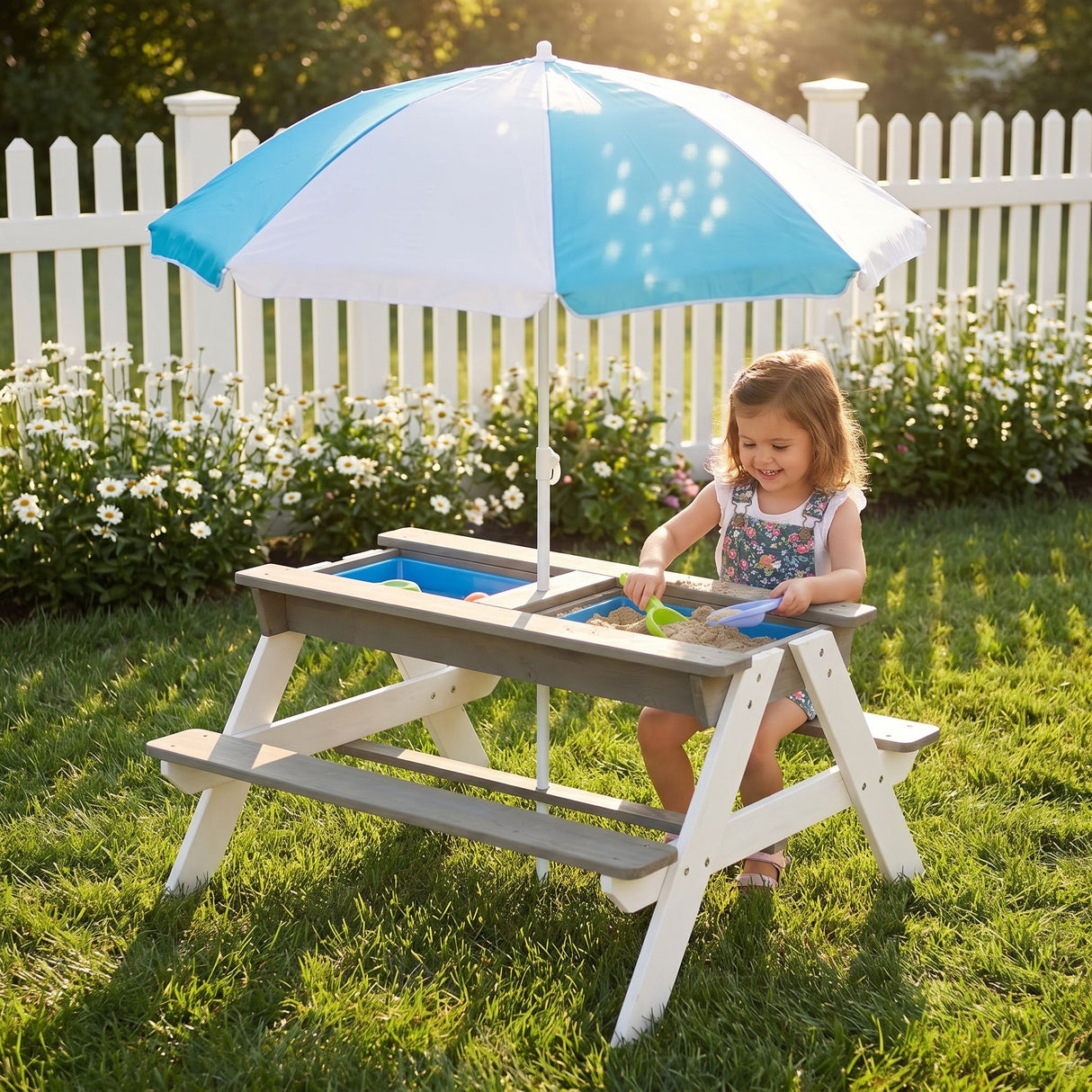 Kids Picnic Table With Sand And Water Table Conversion