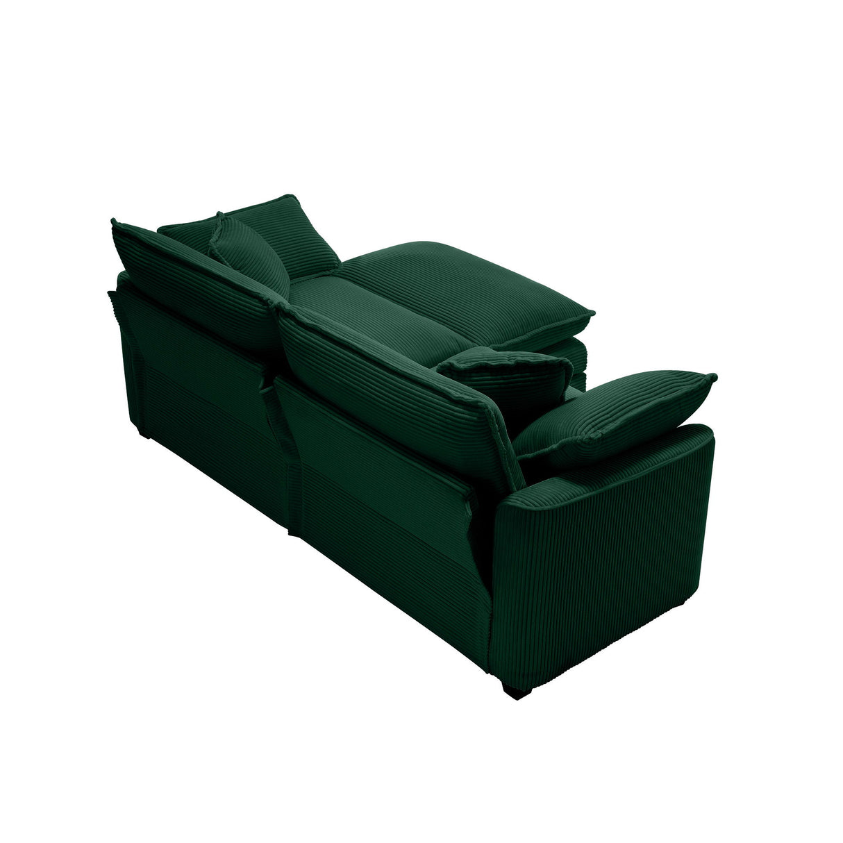 Modern Oversized Modular Cushion Sofa With Ottoman, Low Back, Deep Seating Sofa Set