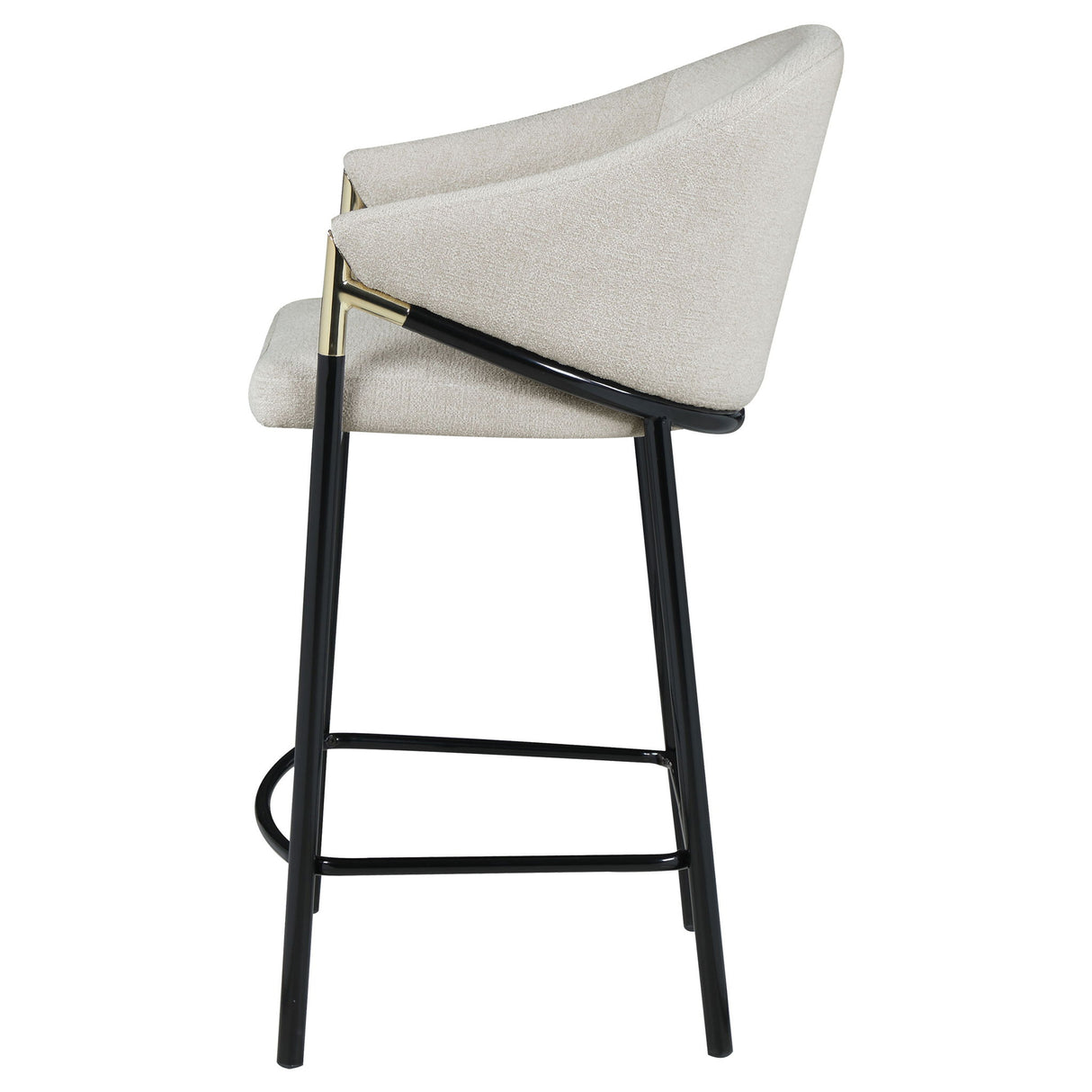 Sloped Arm Counter Stools (Set of 2) - Beige