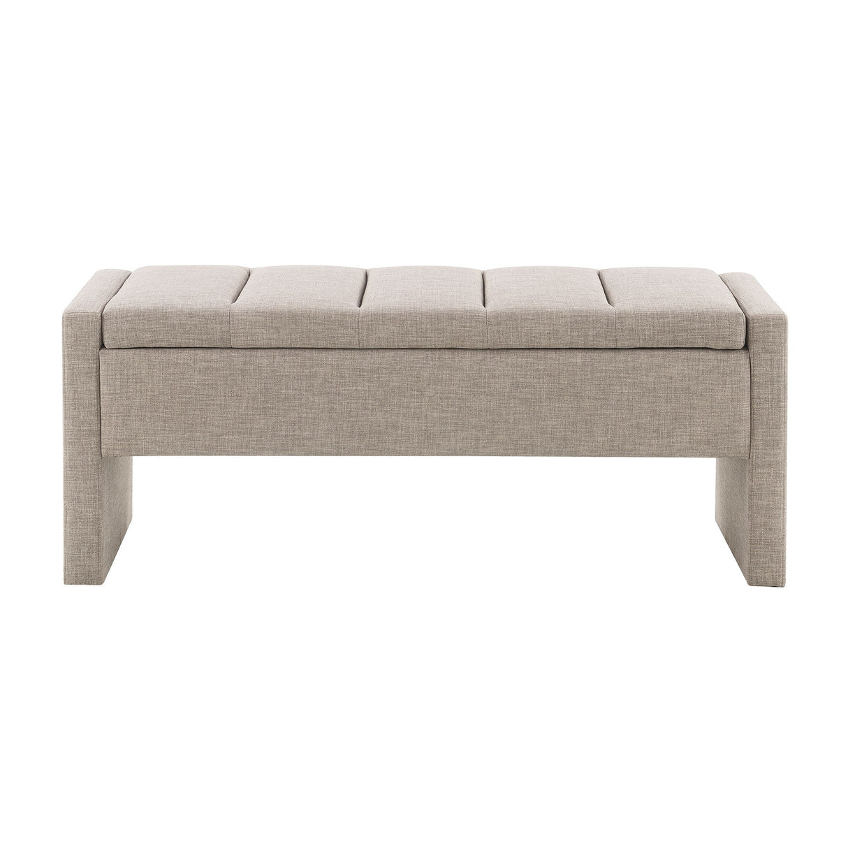 Modern Upholstered Large Bed End Bench With Storage