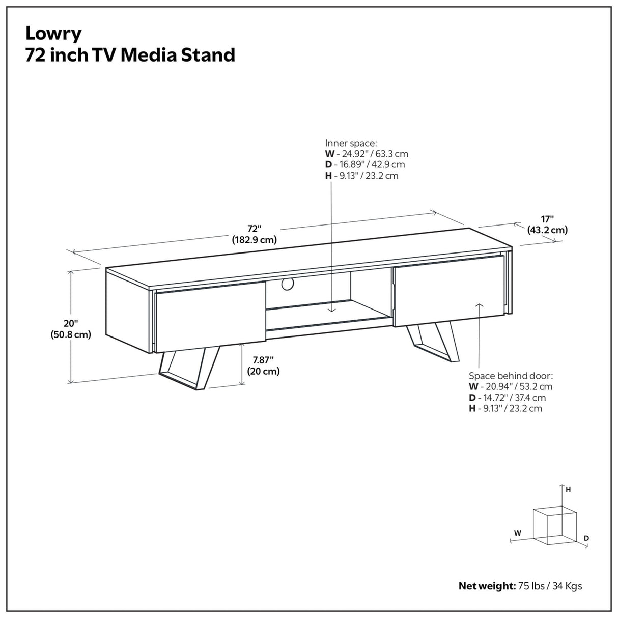 Lowry - Handcrafted TV Media Stand