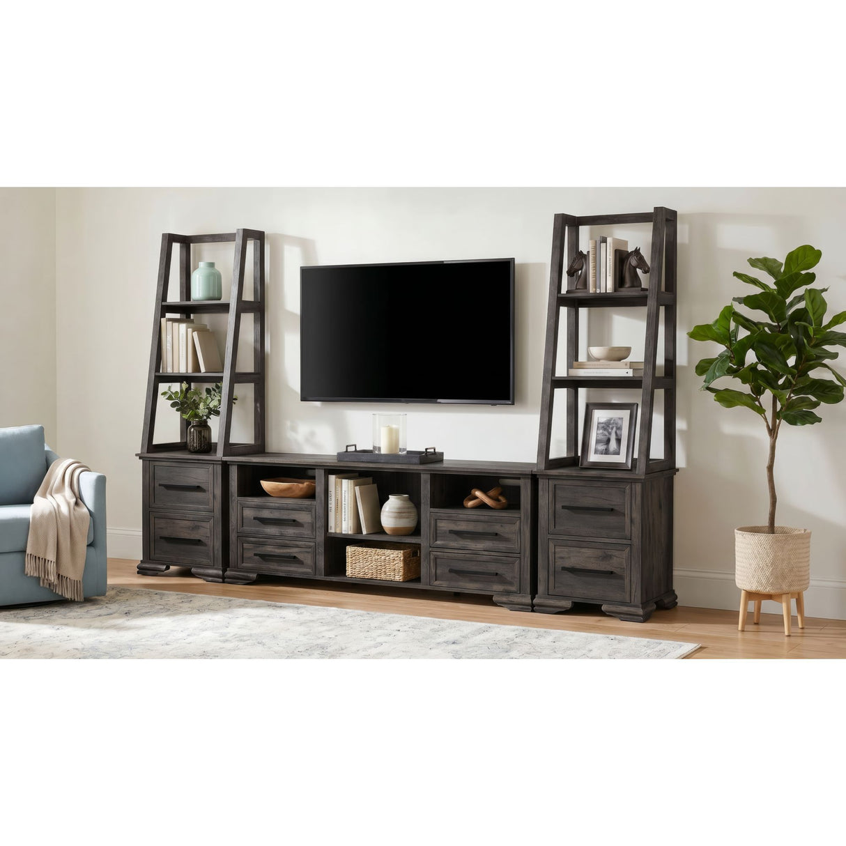 Park Ridge 82" Charcoal TV Console