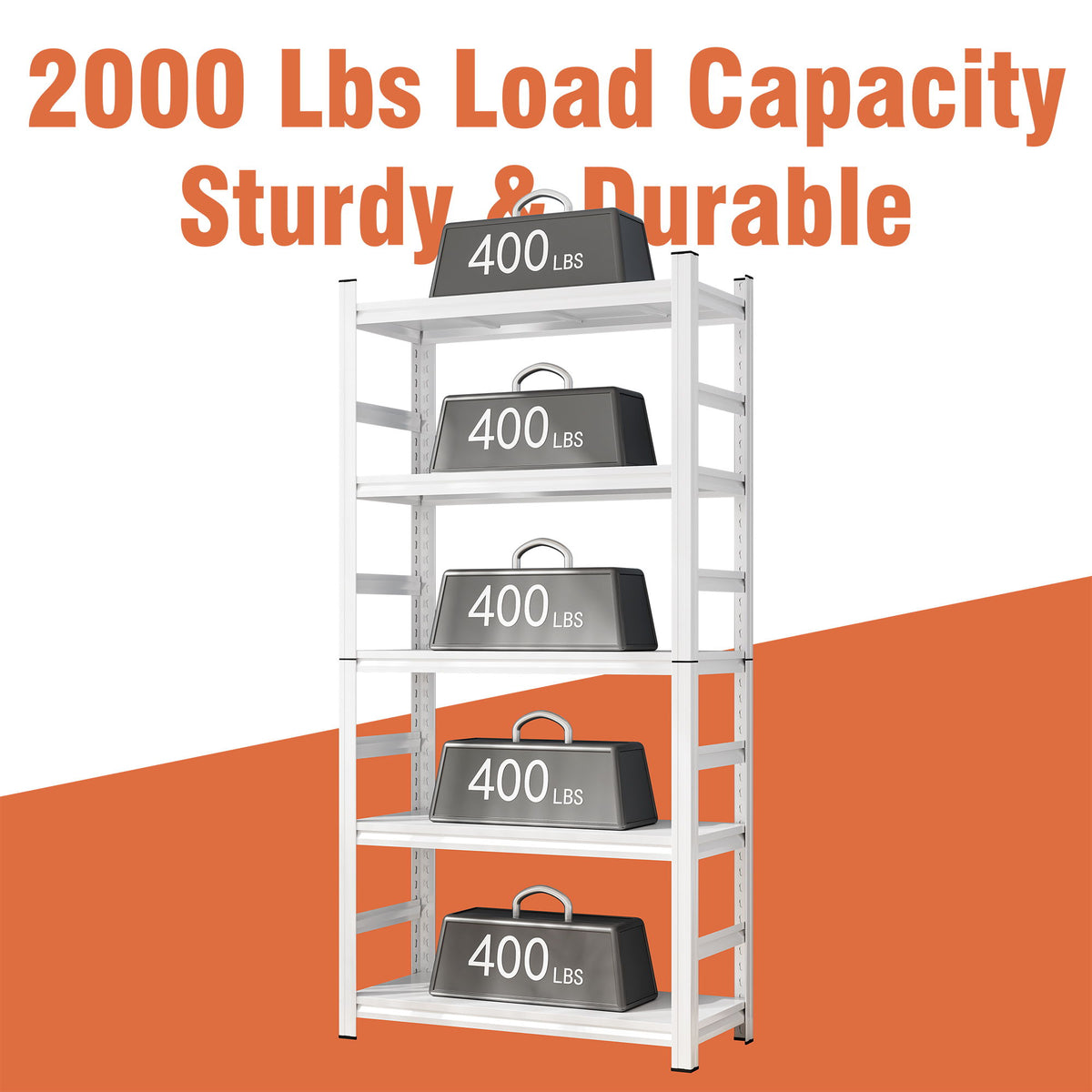 5 Tier Heavy Duty Shelving Unit Adjustable Shelving