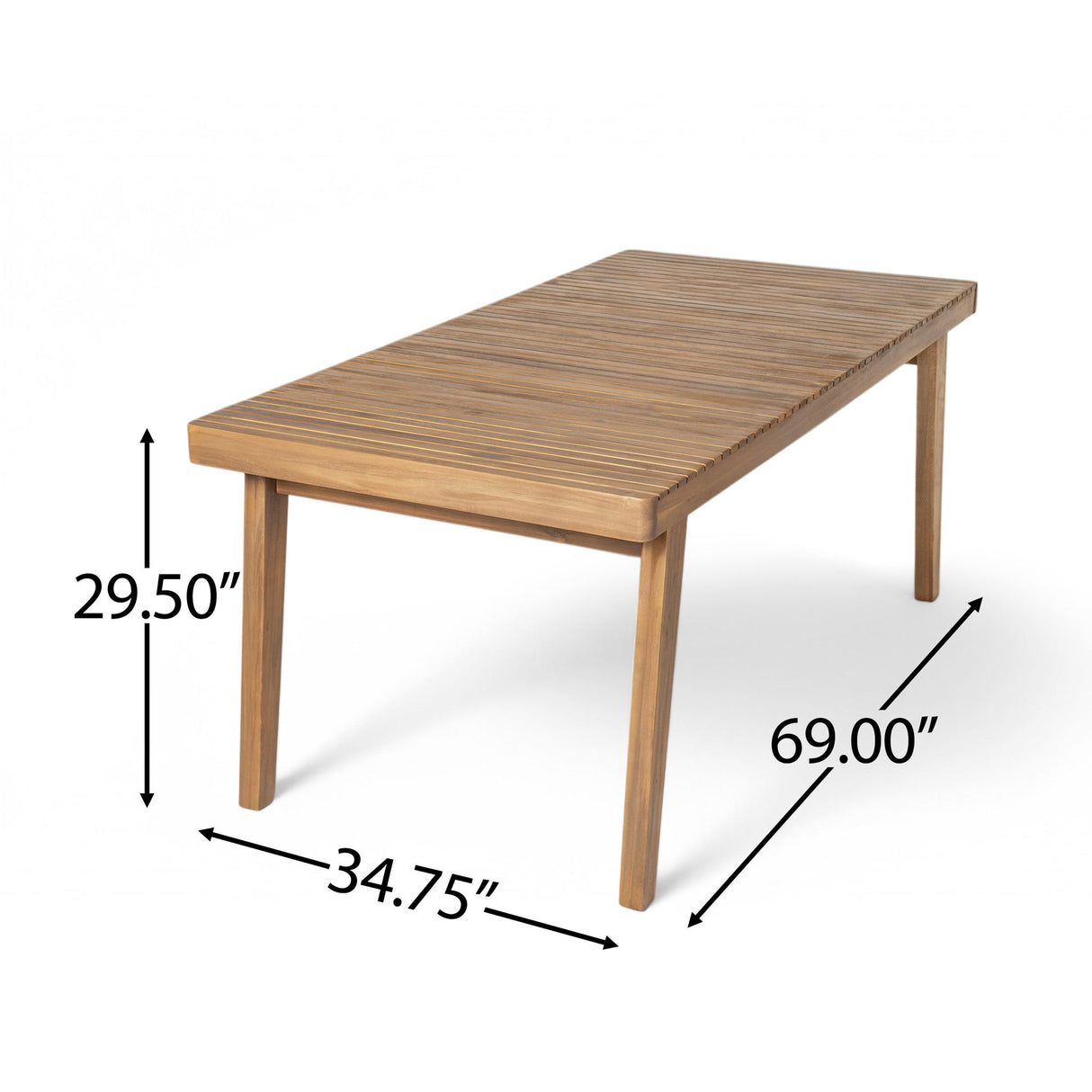 5 Piece Patio Furniture Set Acacia Wood Table And 4 Heavy Duty Cushioned Chairs