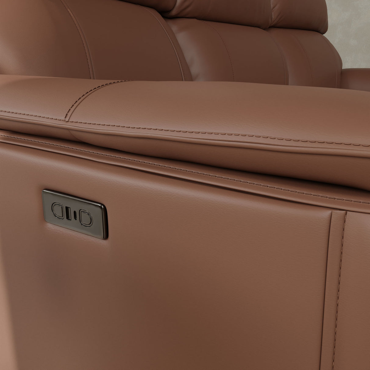 Oslo - Dual Power Reclining Sofa - Pecan