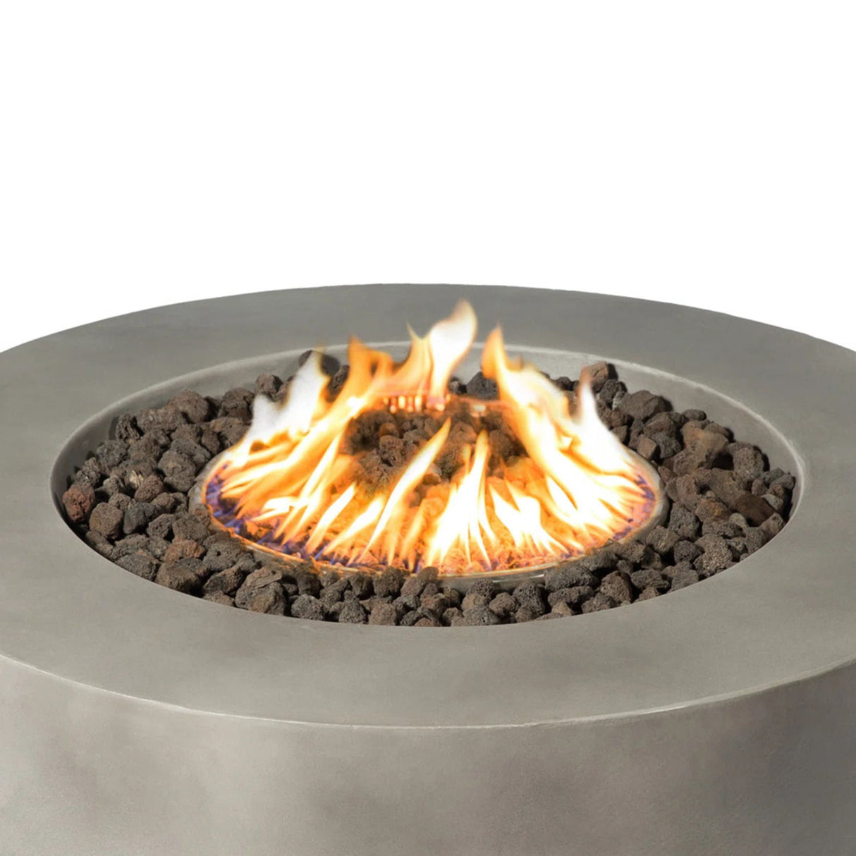 Outdoor Fire Pit Table Garden Hearth Reinforced Concrete 36x12in Gray