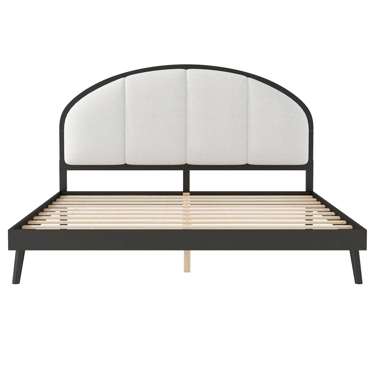 Elegant Modern Upholstered Platform Bed Frame