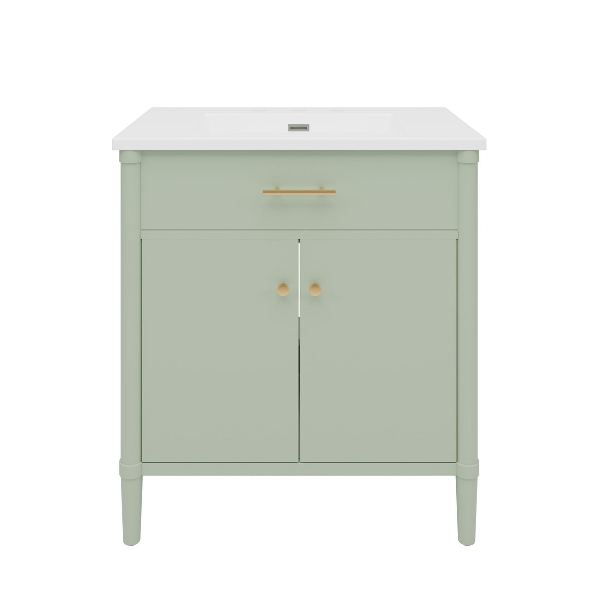 Bathroom Vanity With Sink, Soft Close Doors And Adjustable Shelf