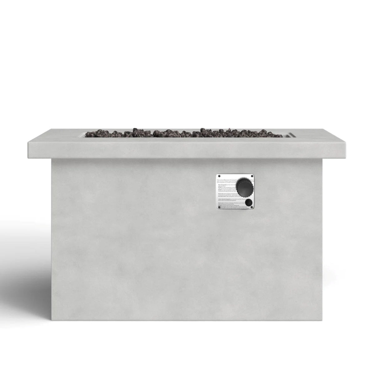 Propane Gas Fire Pit Table Outdoor Heater Reinforced Cement 42x24in