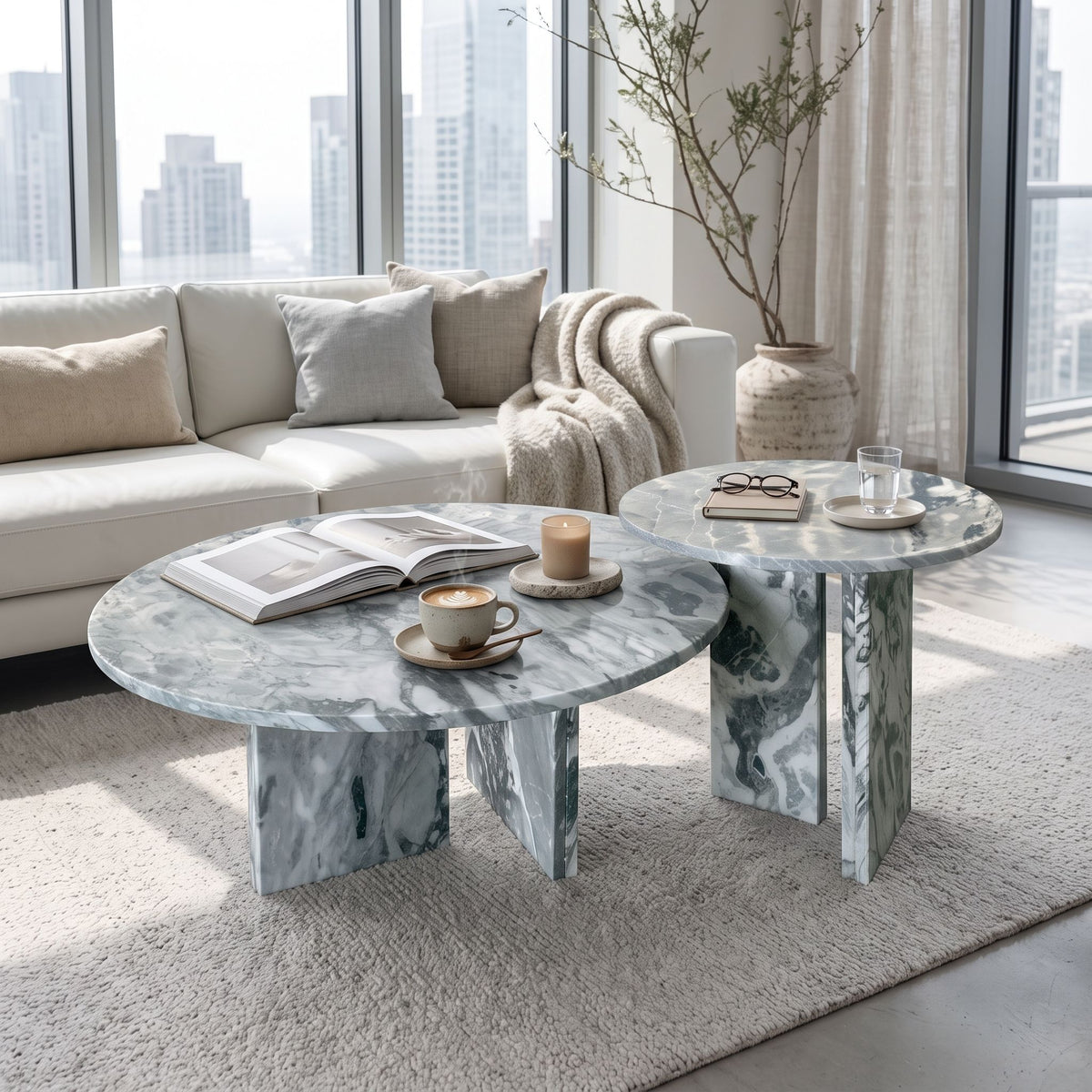 Elegant Coffee Duo Table Set