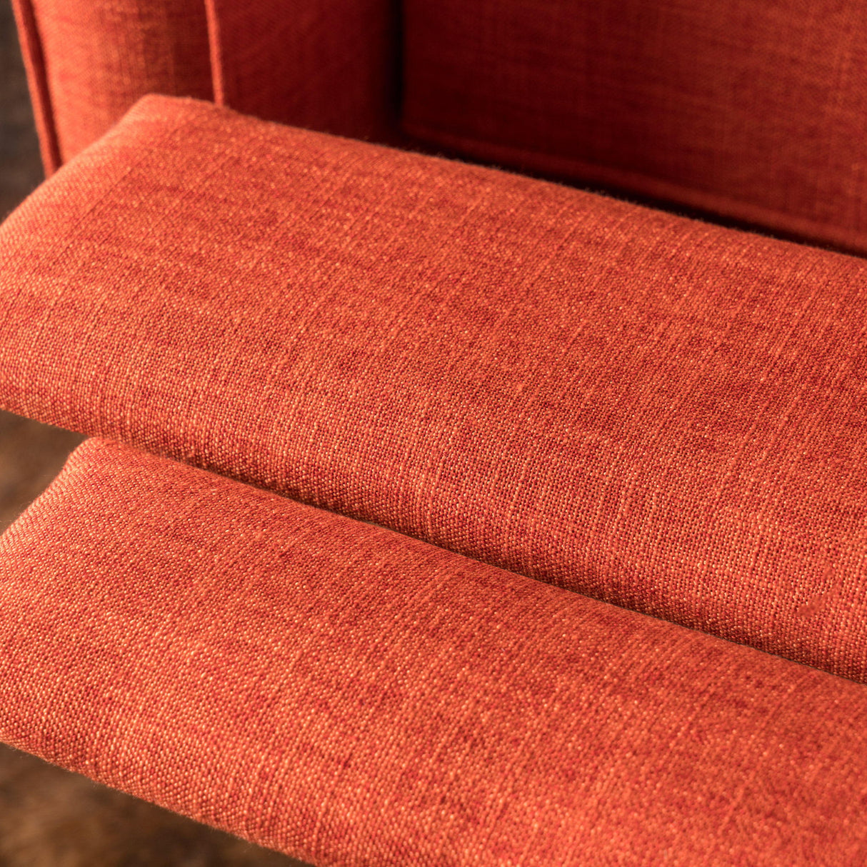 Mid-Century Modern Recliner With Button Tufted Waffle Stitch