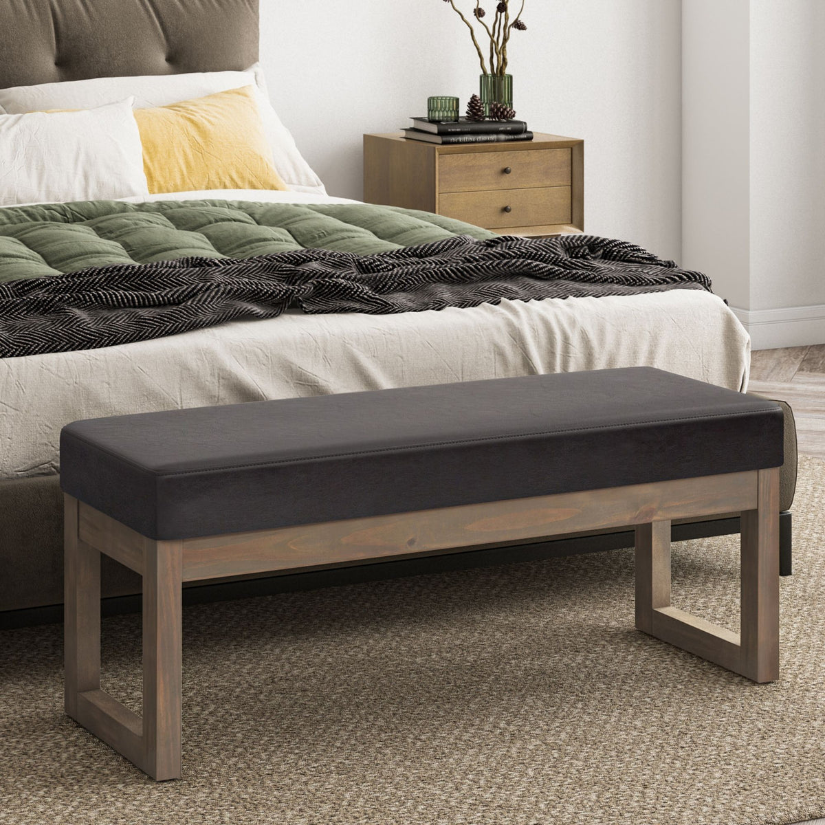 Milltown - Upholstered Ottoman Bench