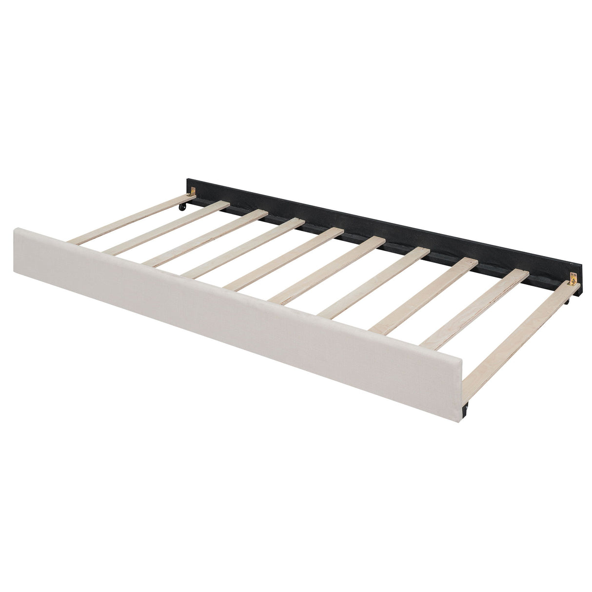 Upholstered Tufted Full Size Daybed With Twin Trundle - Beige