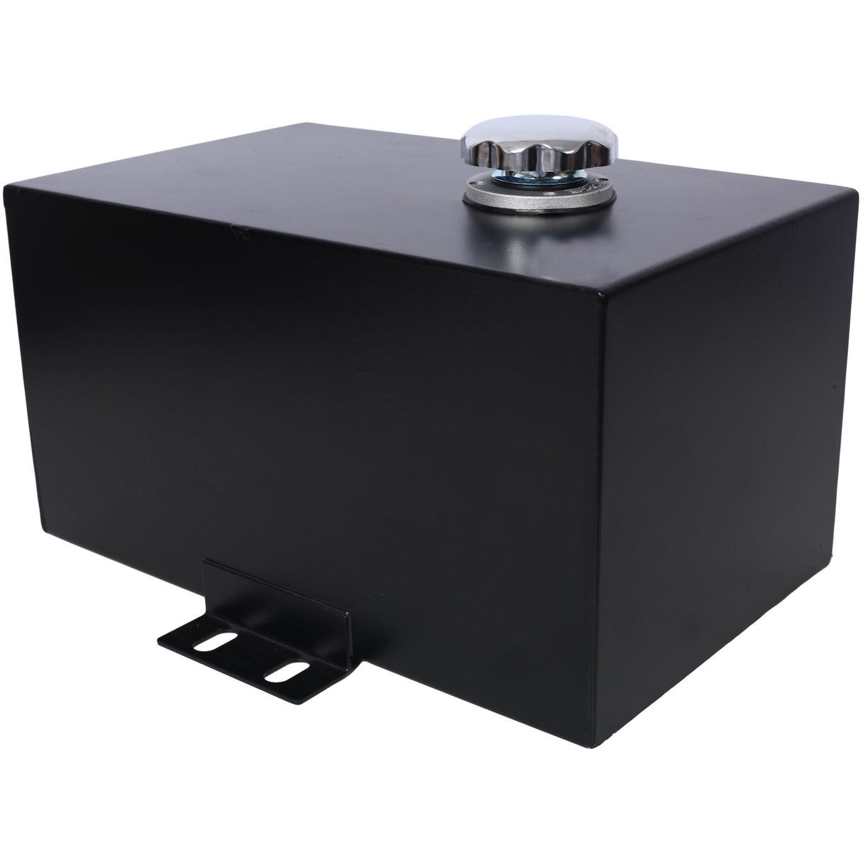 Heavy Duty 5 Gallon Steel Hydraulic Fluid Reservoir Tank With Mounting Foot, 14 Gauge - Black