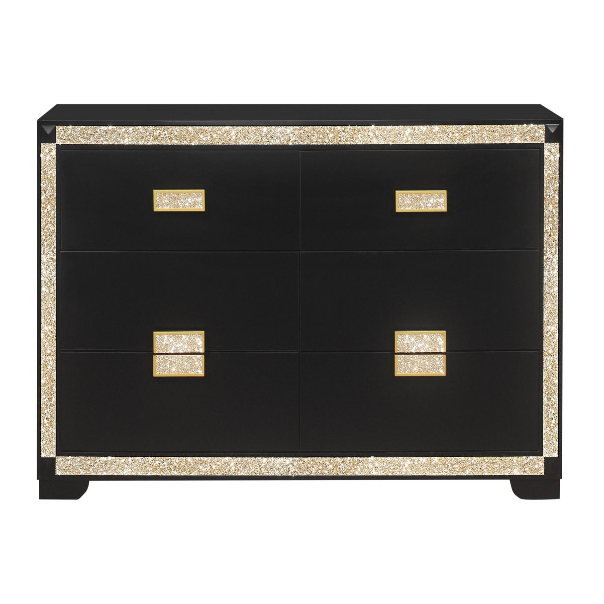 Lively - Bedroom Set With Glitter Detail And Padded Headboard