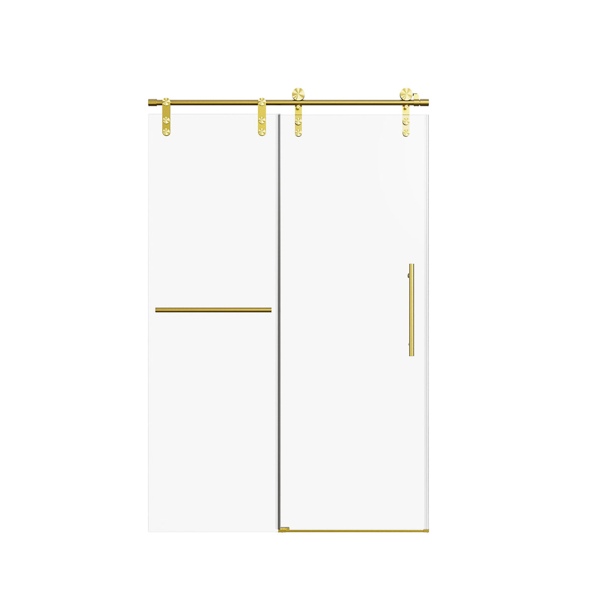 Frameless Single Sliding Shower Doors With Towel Rail & Handle