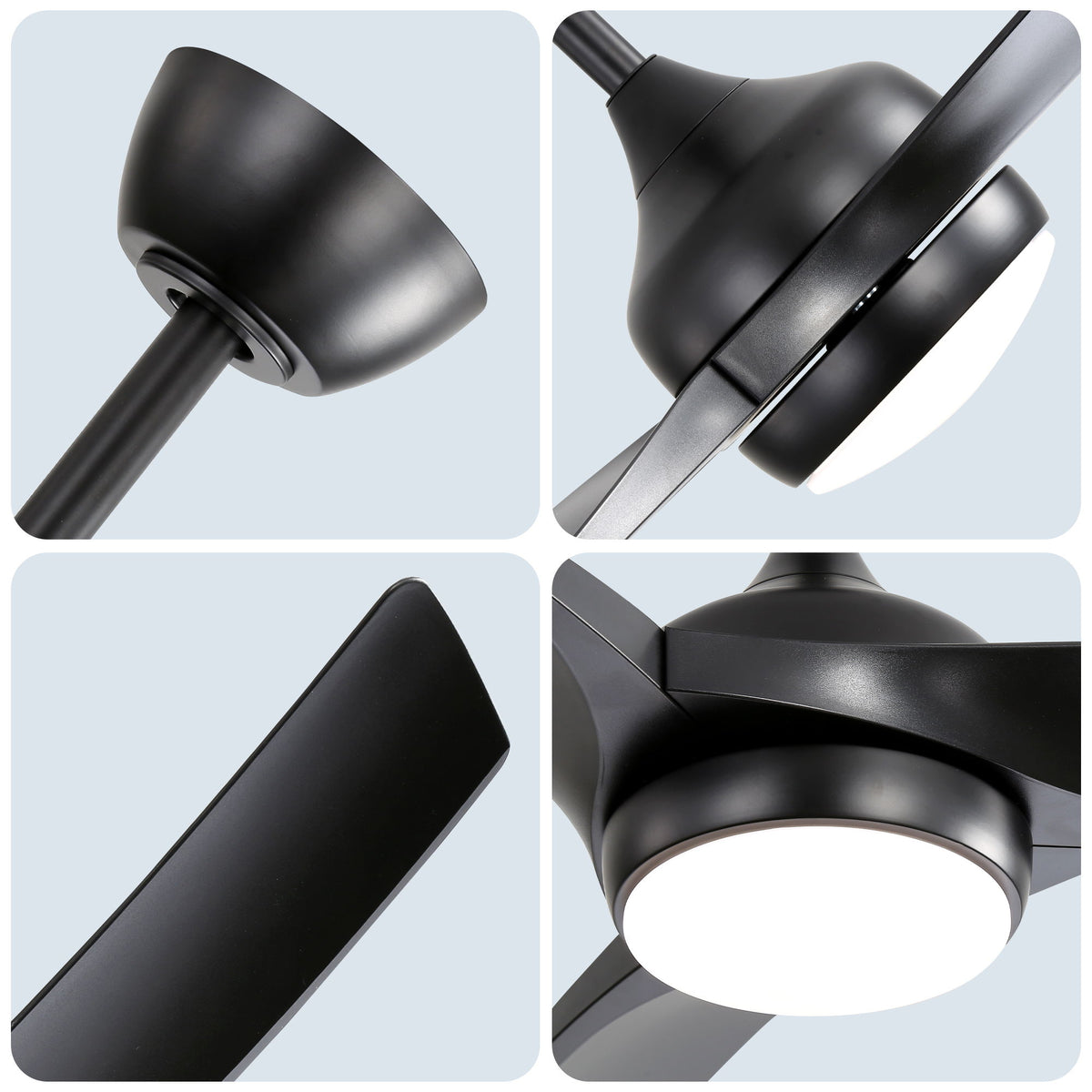 52" Ceiling Fan With 18W LED Light And Remote Control