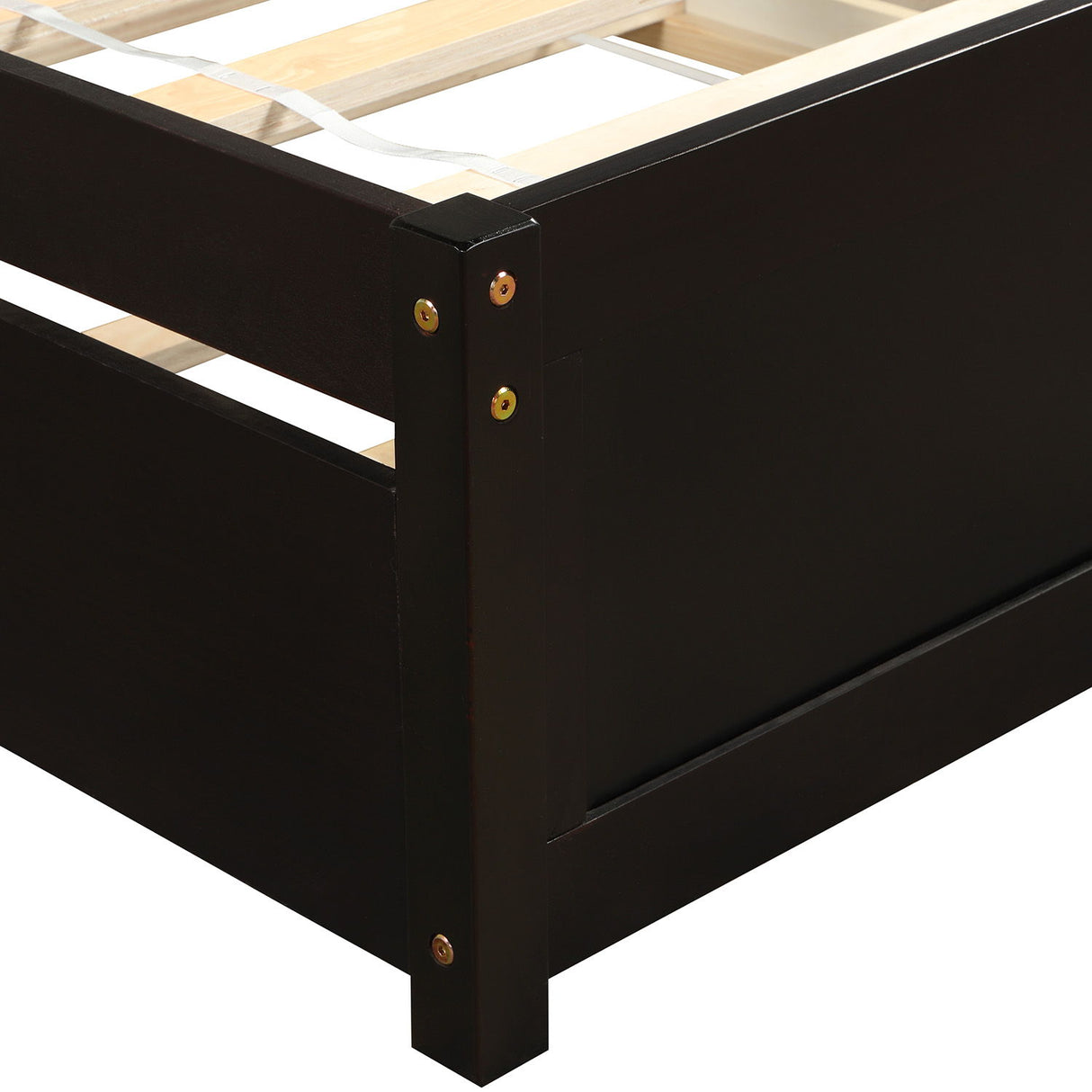 Platform Bed Wood Bed Frame With Trundle