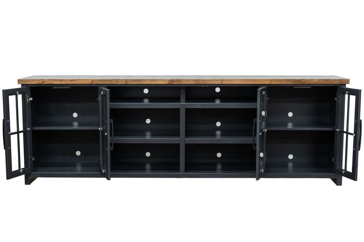 TV Stand Console For TVs Up To 100" - Black / Whiskey