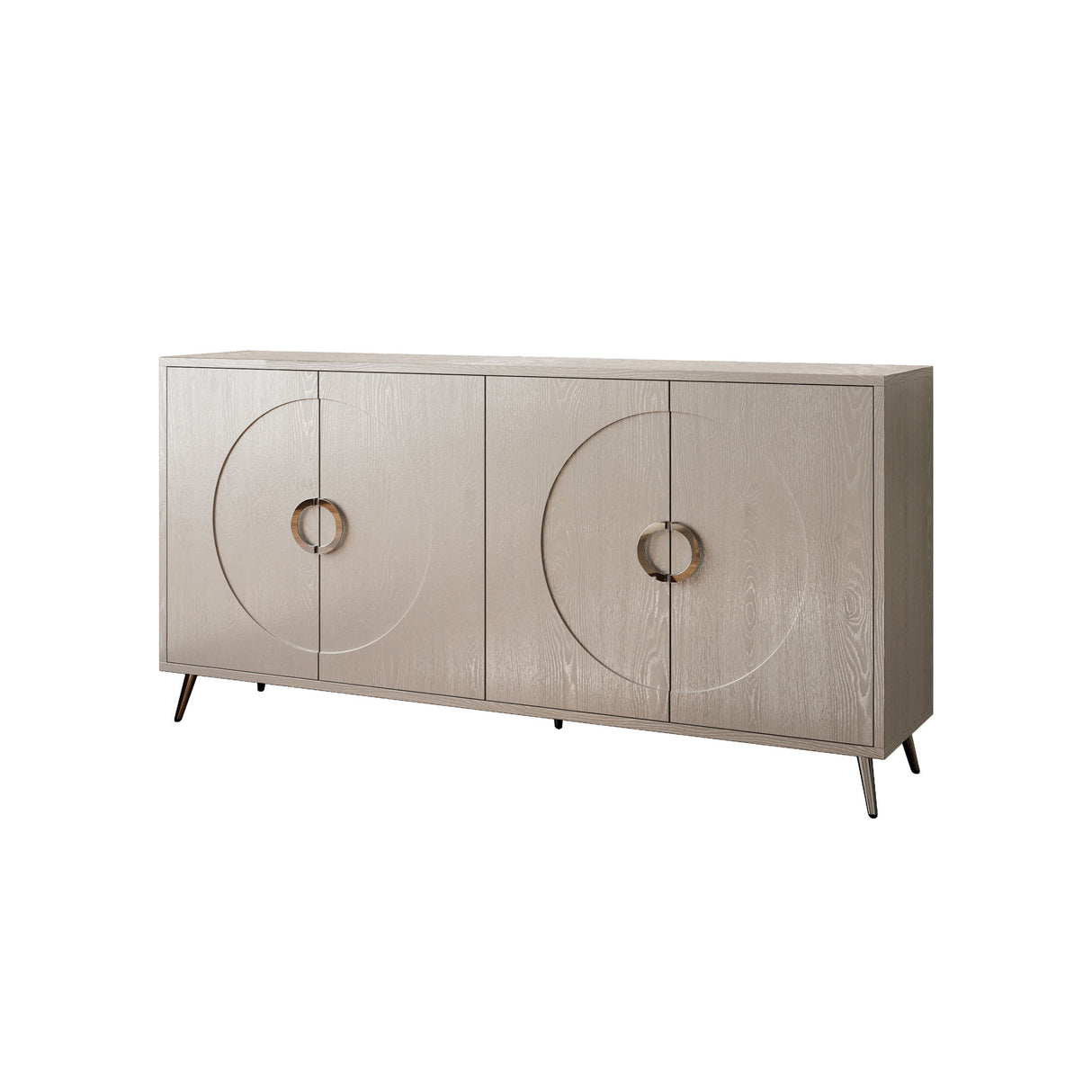 Modern Sideboard Buffet Server Cabinet Lacquered Wood Storage 60x31in
