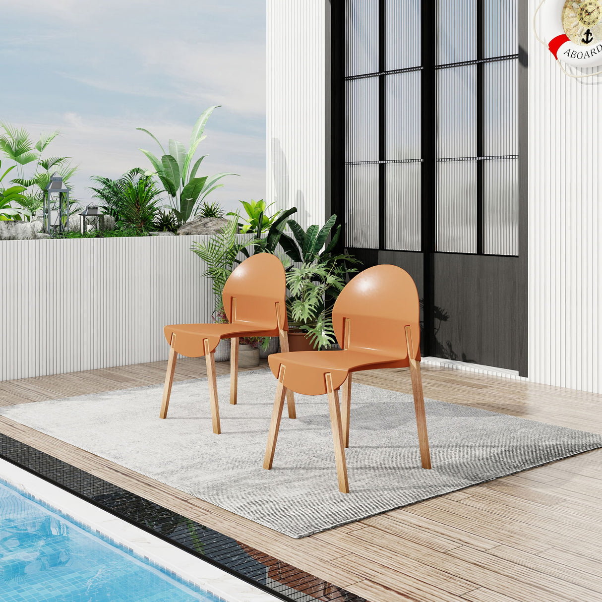 4 Piece Set Of Single Chairs With A Design Combining Modern And Traditional Elements