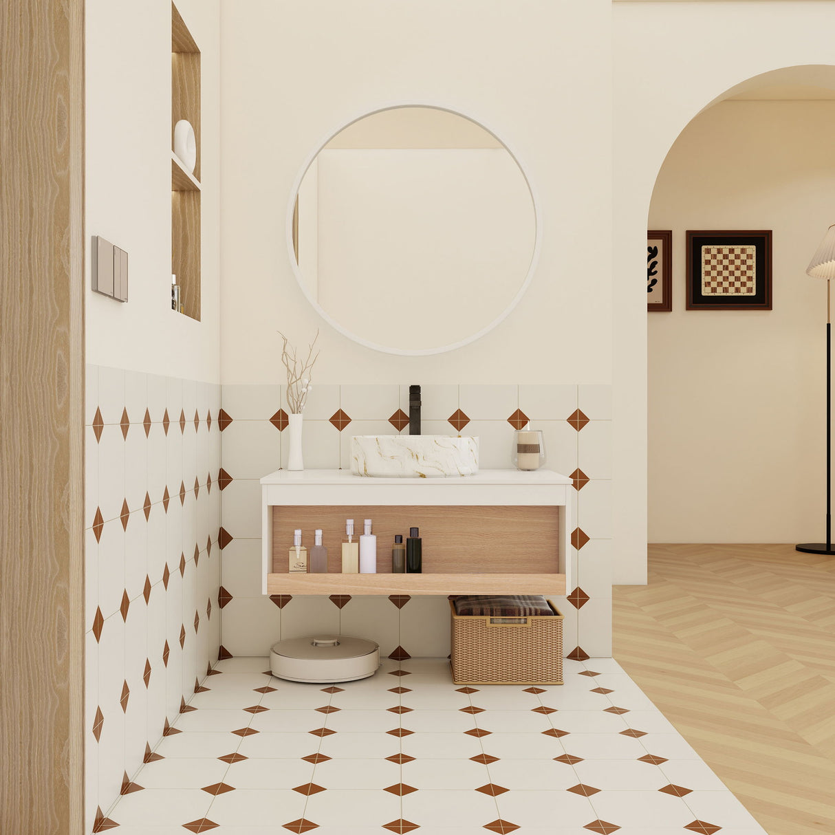 Floating Bathroom Vanity With Vessel Sink