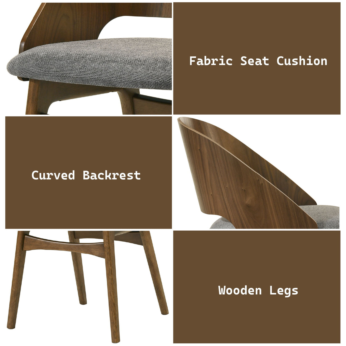 Delmon - Side Chair (Set of 2) - Dark Walnut