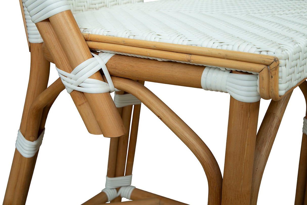 Jade - Counter Stool - White / Light Brown