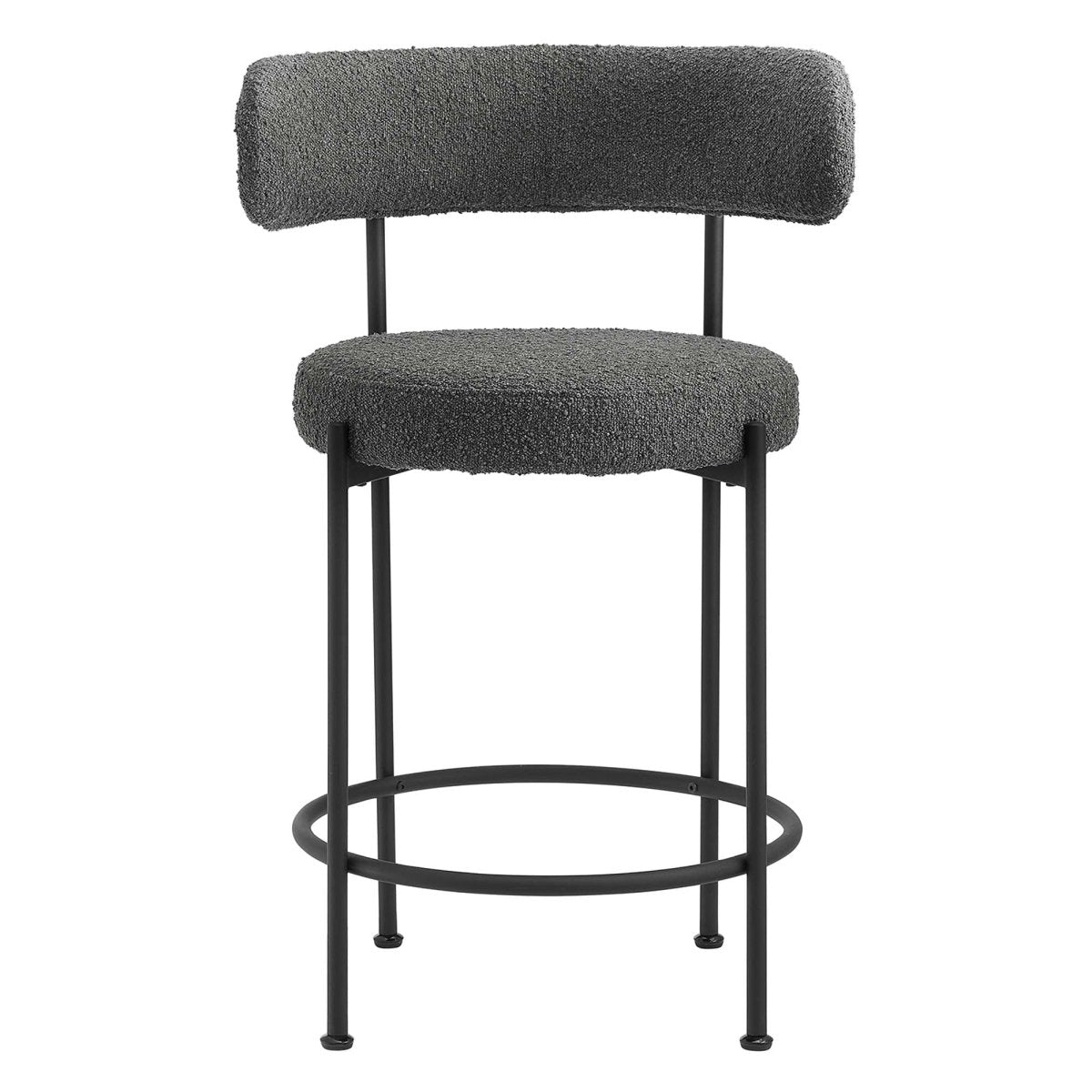 Albie Boucle Fabric Counter Stools Set of 2 - Stools available at Alpine Outlets in Denver