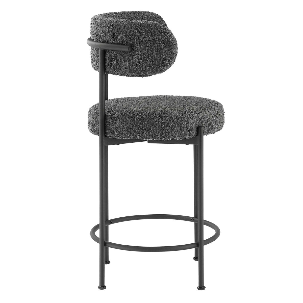 Albie Boucle Fabric Counter Stools Set of 2 - Stools available at Alpine Outlets in Denver