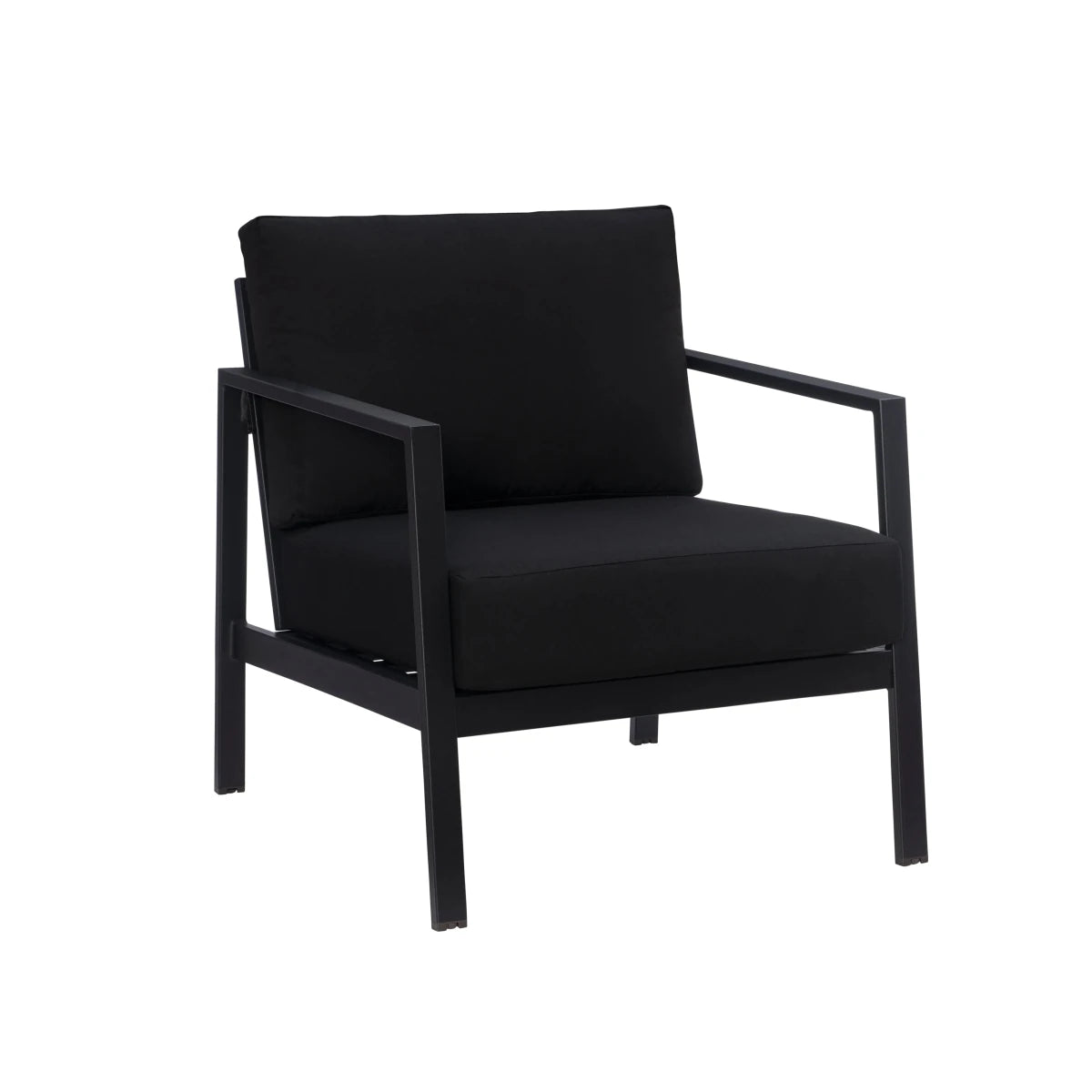 Alora Outdoor Aluminum Black Armchair - 🟢 Arm Chairs available at Alpine Outlets in Denver