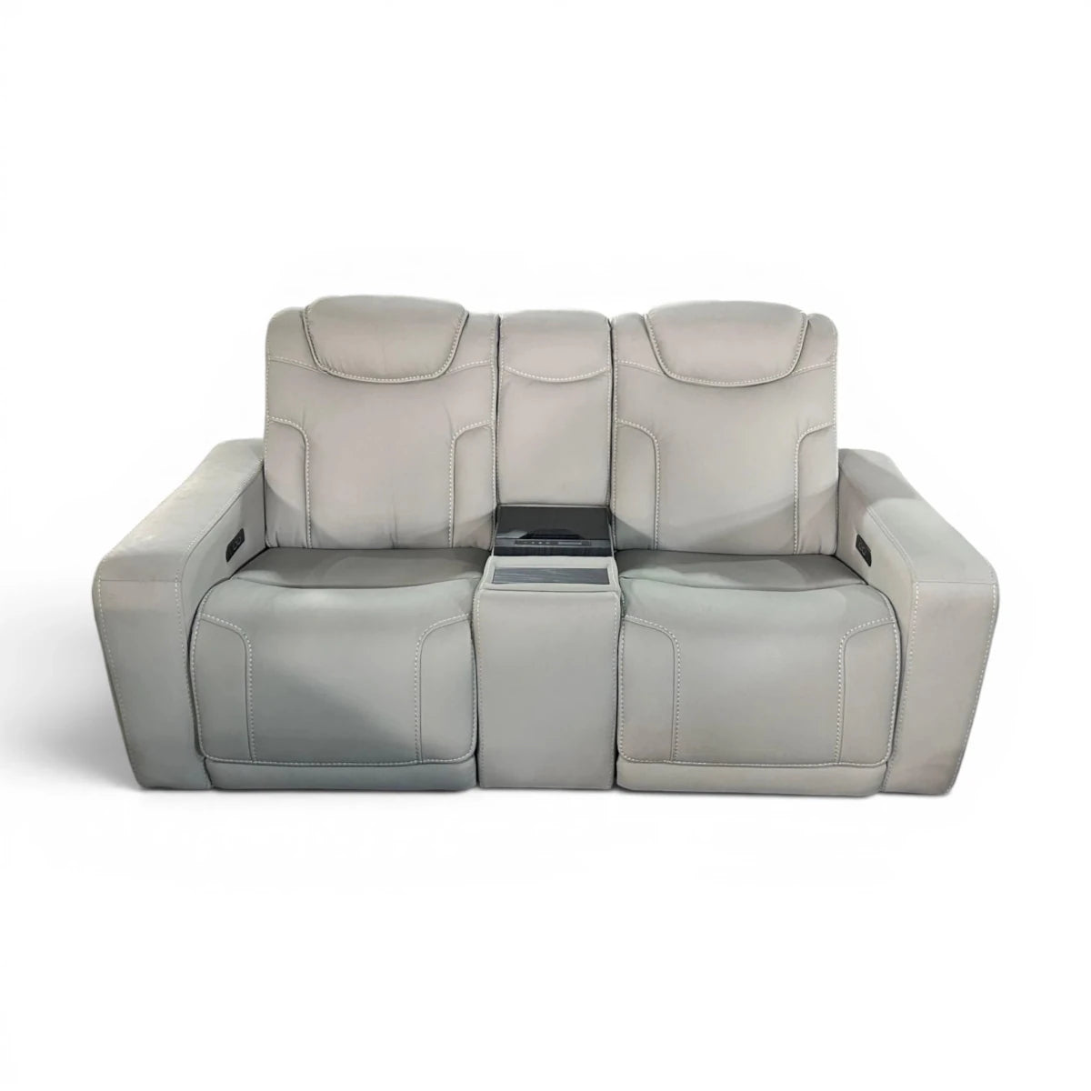 Alton Leather Power Reclining Sofa with Power Headrests and Cooling Unit - 🟡 Living Room Furniture available at Alpine Outlets in Denver