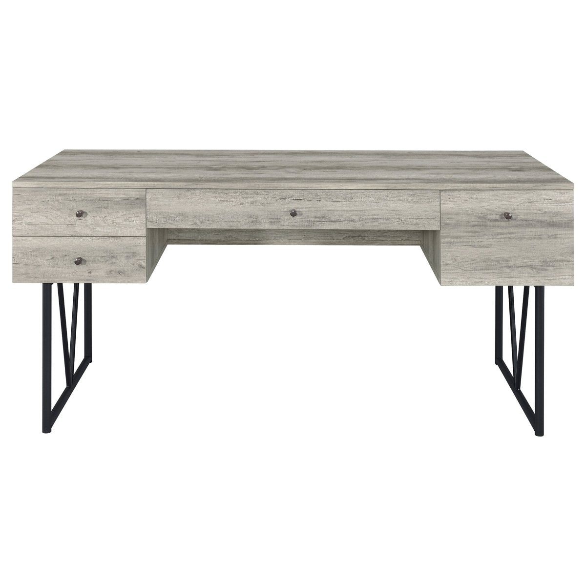 Analiese 63" 4-Drawer Writing Desk in Grey Driftwood - Desks available at Alpine Outlets in Denver