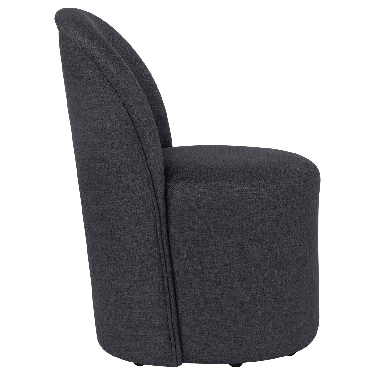 Aubrey Charcoal Upholstered Barrel Dining Side Chairs, Set of 2 - Dining Chairs & Benches available at Alpine Outlets in Denver