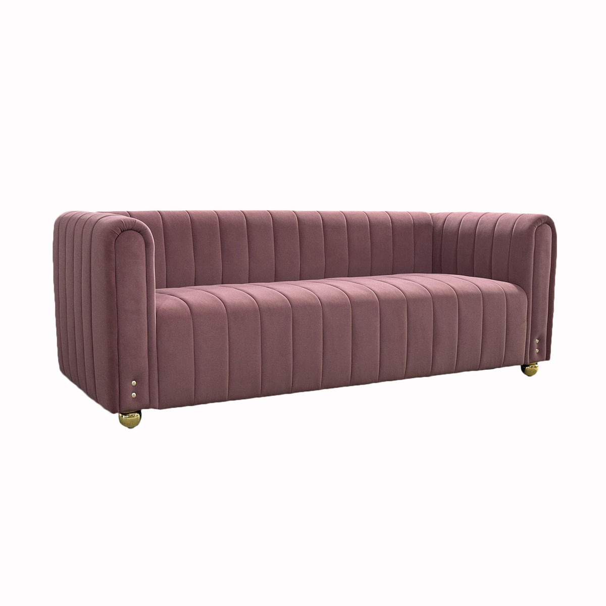 Sofa With Vertical Stripes With Accents