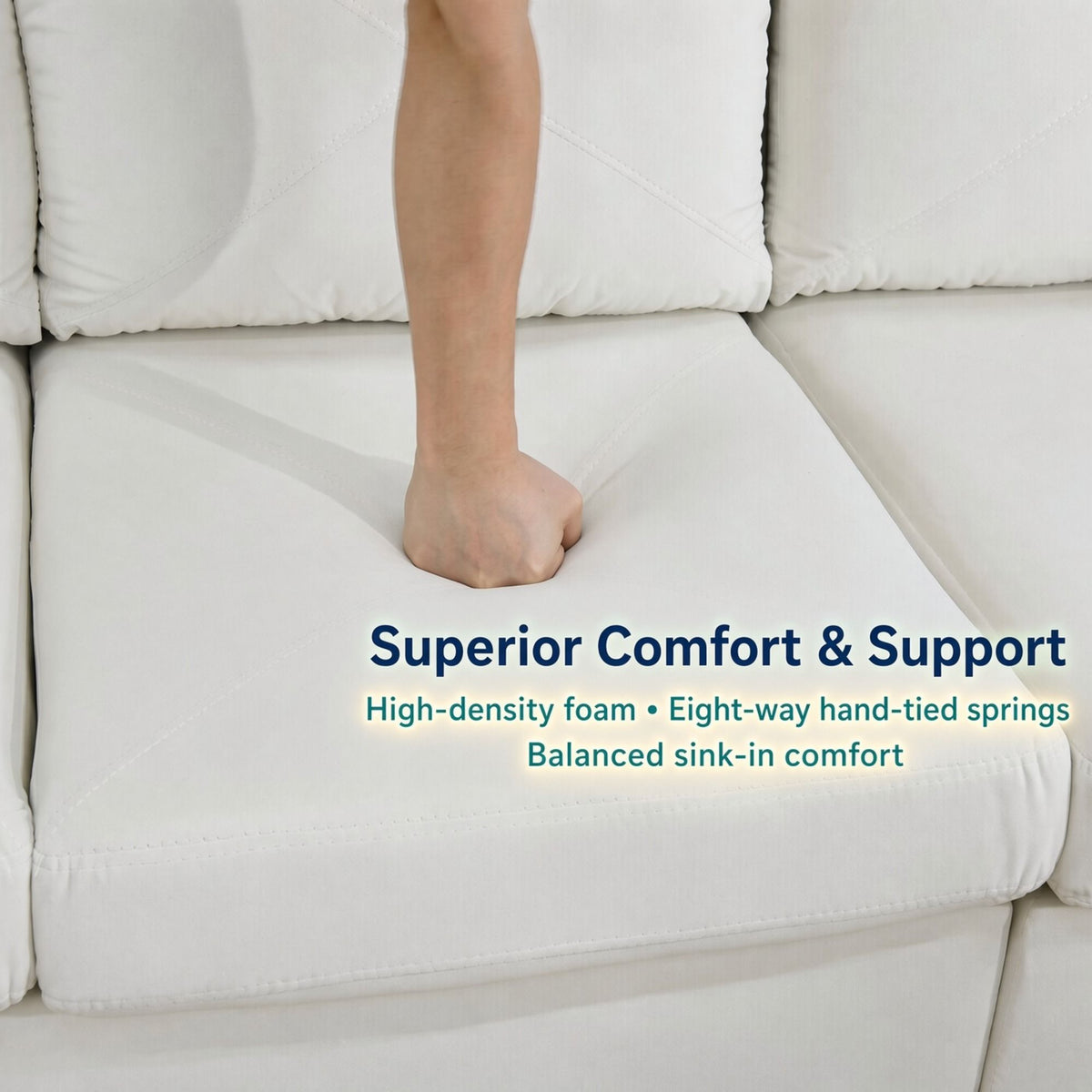Modular L - Shaped Sectional Sofa 6 Seater 4 Piece Couch With Chaise