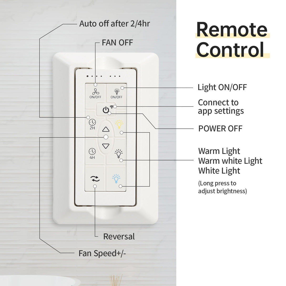 Ceiling Fan With Dimmable LED Light, Reversible DC Motor, Smart Remote Control Blades For Living Room - Nickel