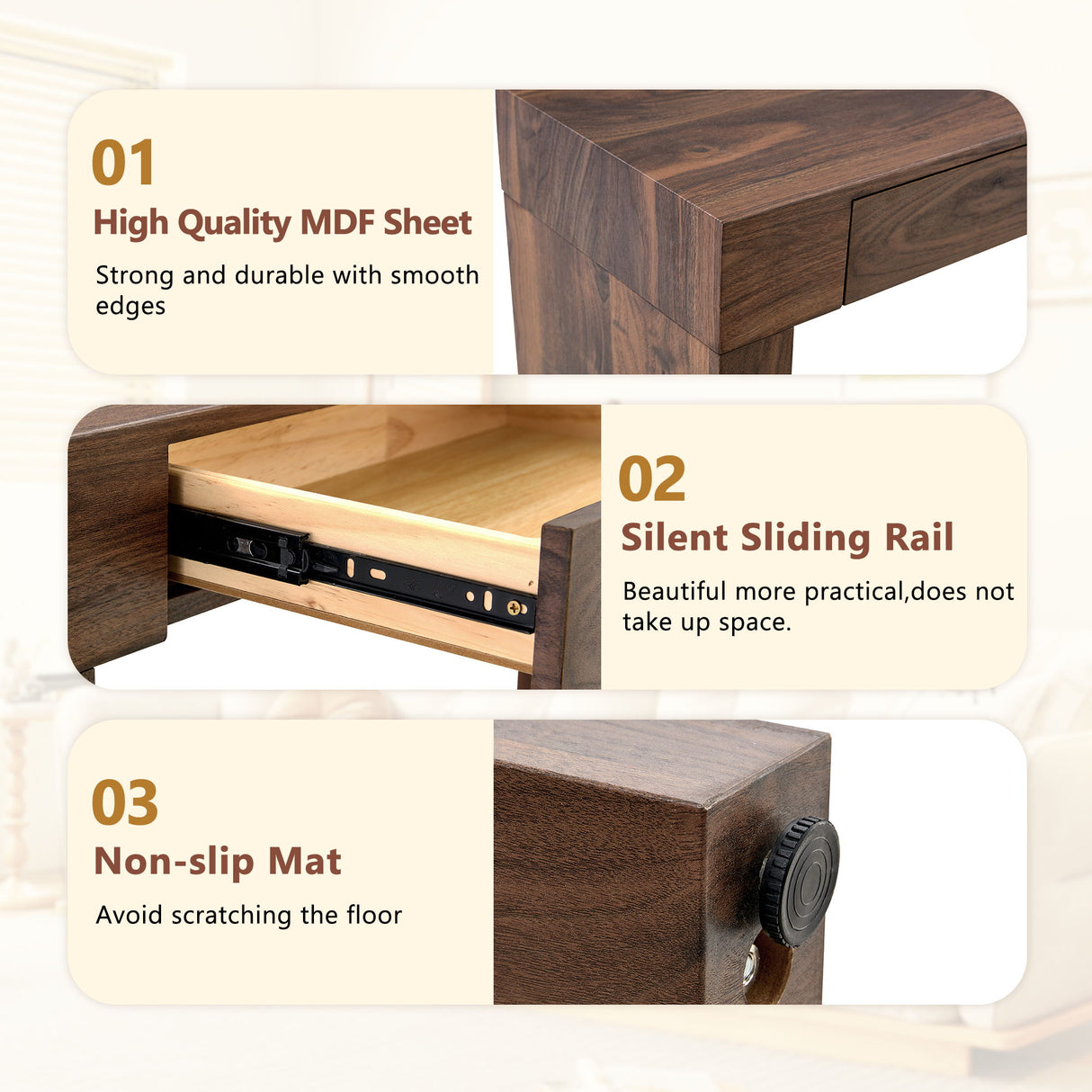 Elegant Bar Table With 2 Drawers