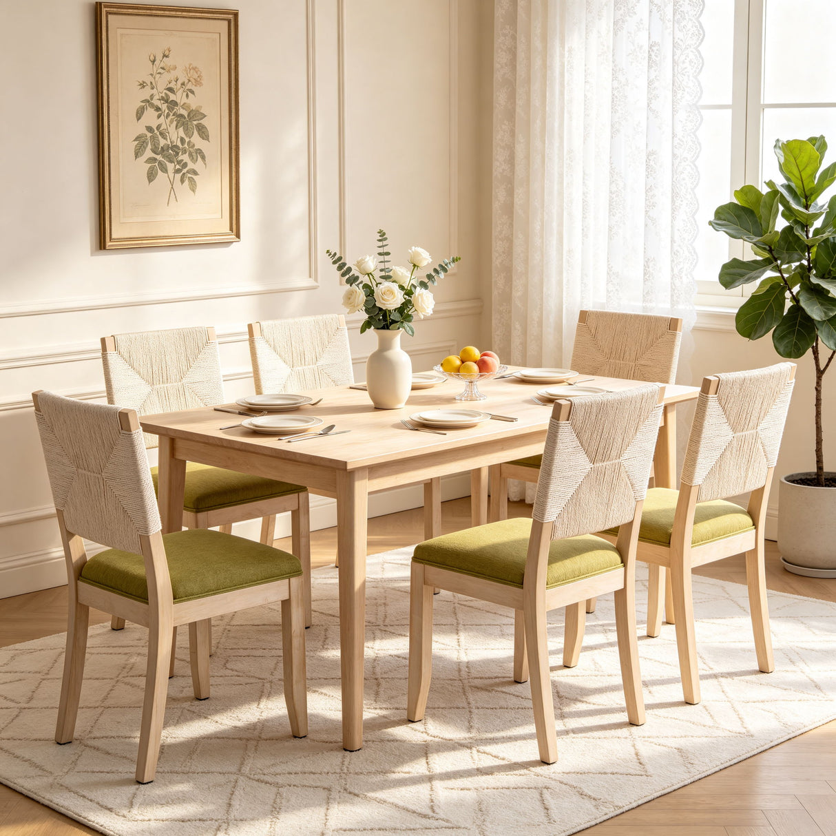 French Country Dining Chairs (Set of 2)