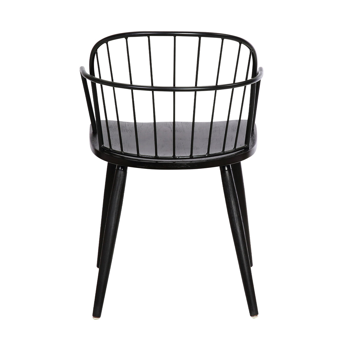 Bradley - Steel Framed Side Chair - Black Powder / Black Brushed