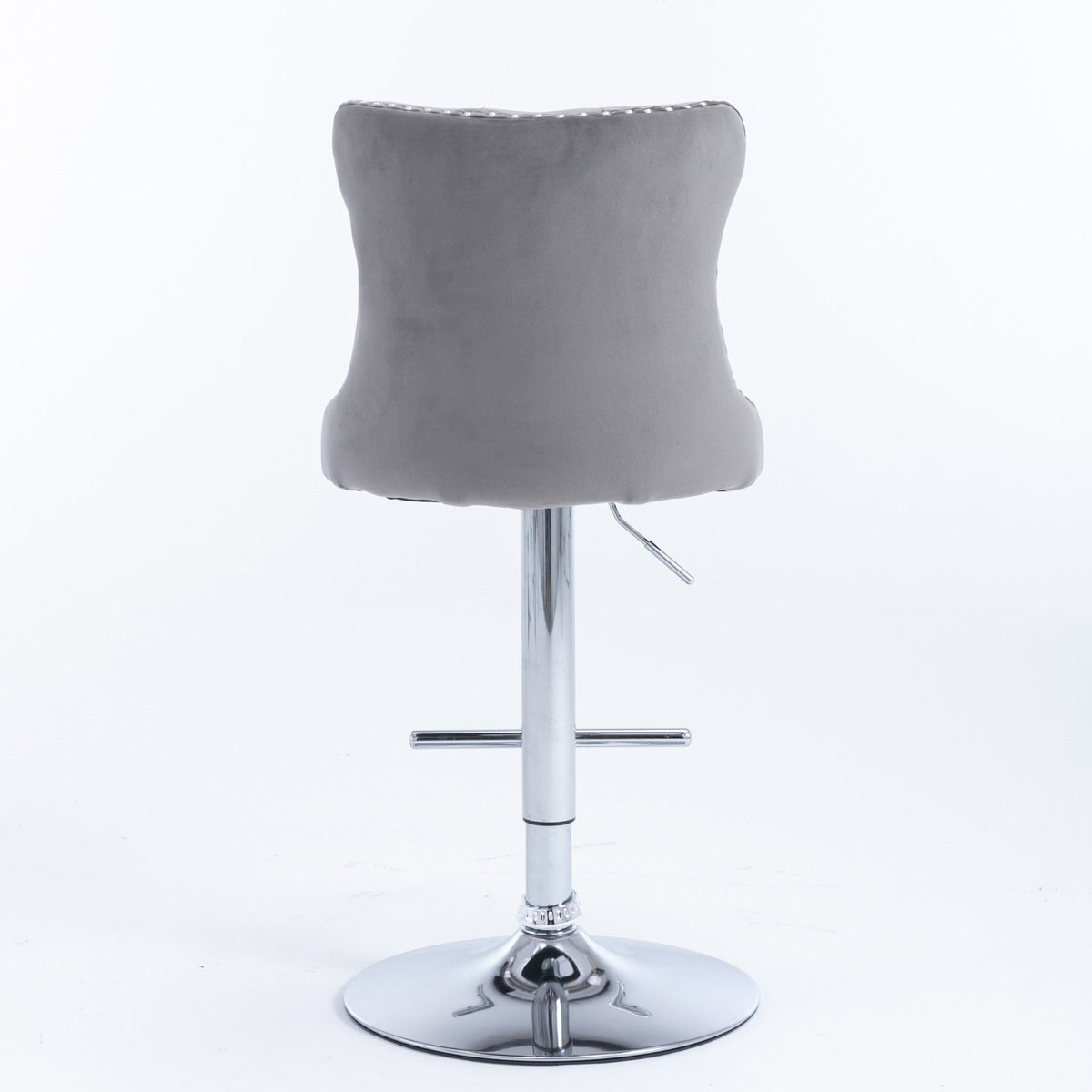 Swivel Barstools Adjusatble Seat Height From 25-33", Modern Upholstered Base Bar Stools With Backs Comfortable Tufted For Home Pub And Kitchen Island (Set of 2)