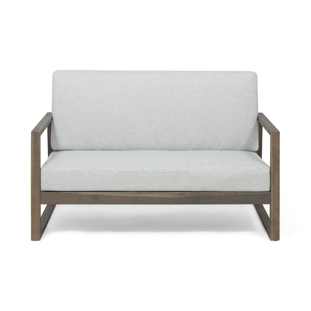 Belgian - Loveseat & Coffee Table Set With Water Resistant Cushions - Gray