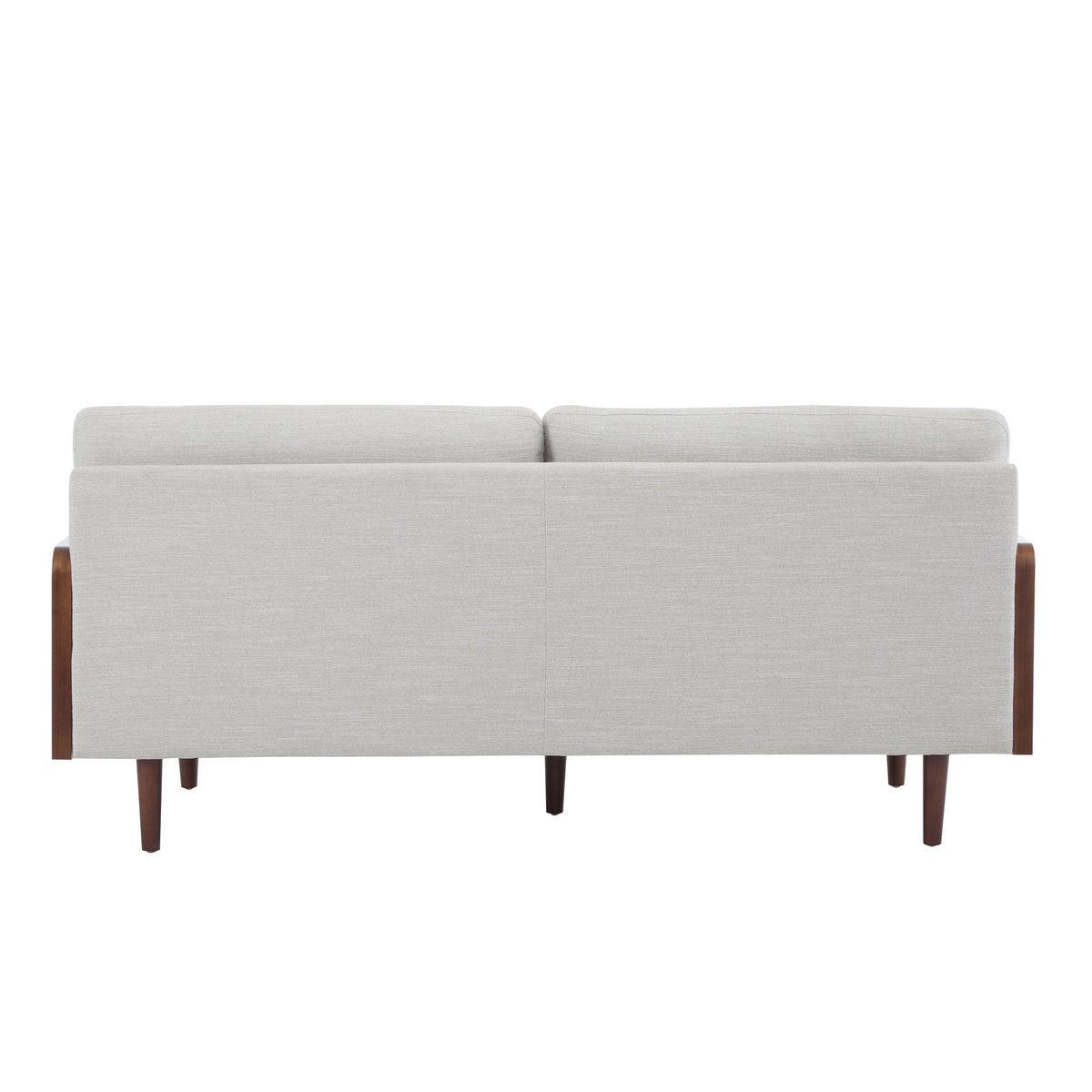 Mid Century Moderne Sofa With Wood Sides