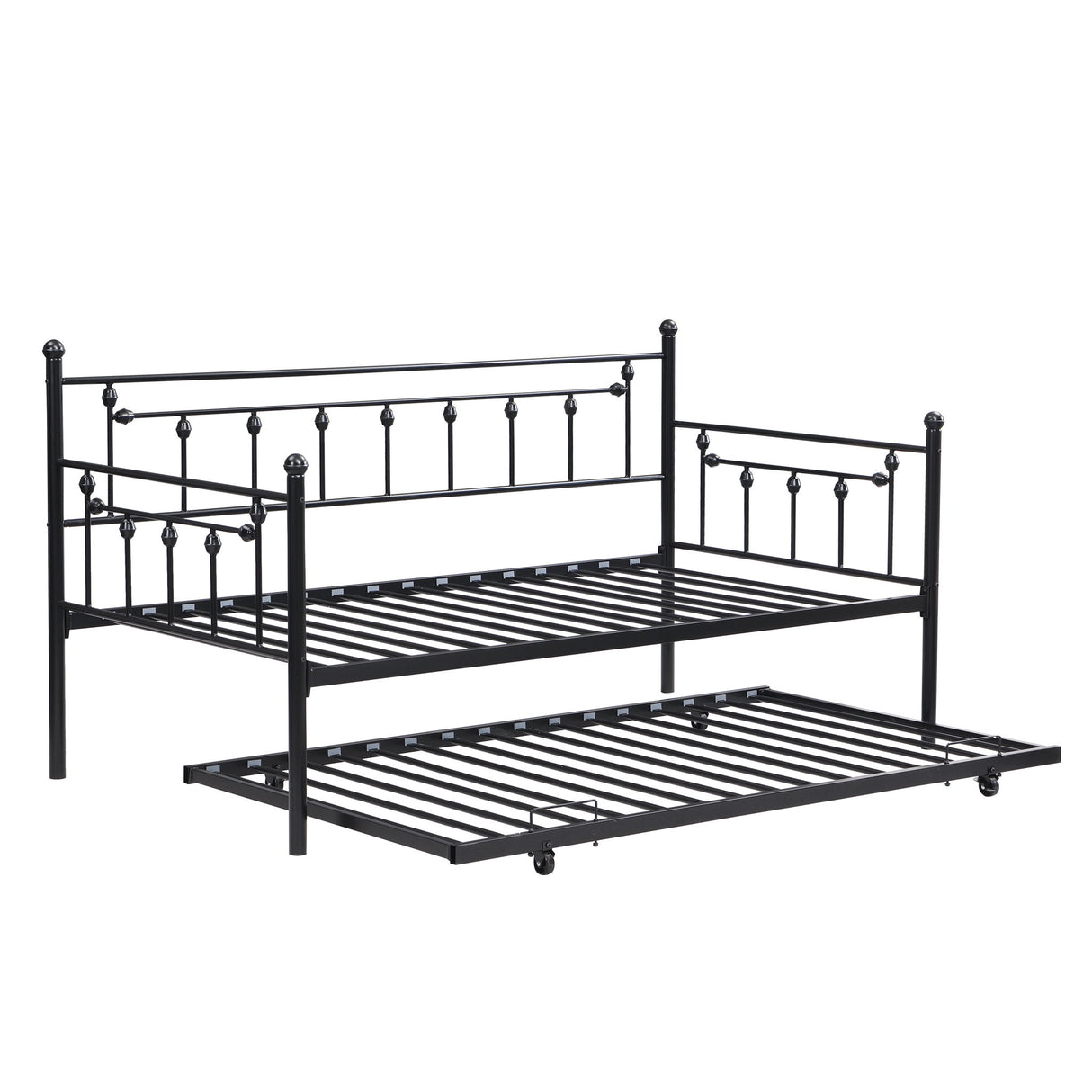 Twin Daybed With Trundle - Black