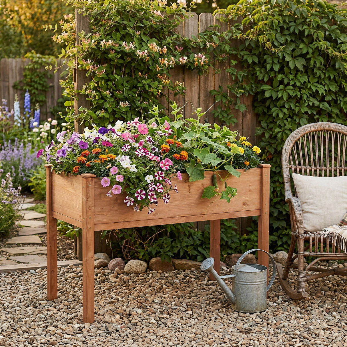 Elevated Raised Garden Bed For Outdoor