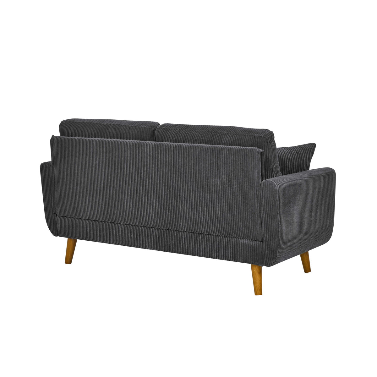 Upholstered Loveseat With Arms And Pillows